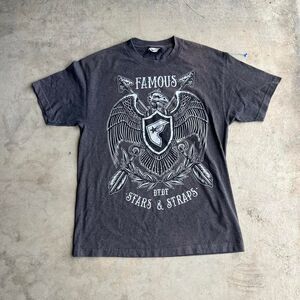 Famous Stars and Straps Grey Skateboarding tee Mens size L large